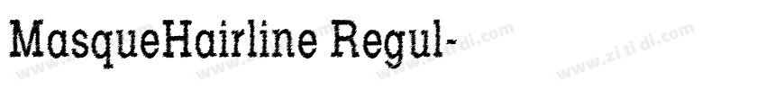 MasqueHairline Regul字体转换